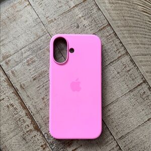 Apple Pink Silicone iPhone 16 Case